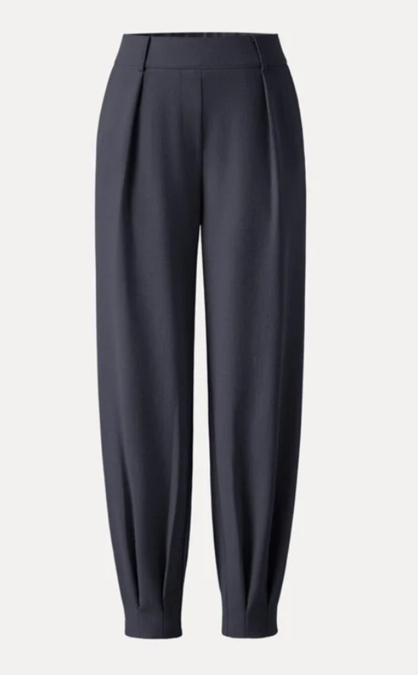 NWT OGL Stretch Linen-Like Wrinkle-Resistant Tapered Pant Black Navy Size S